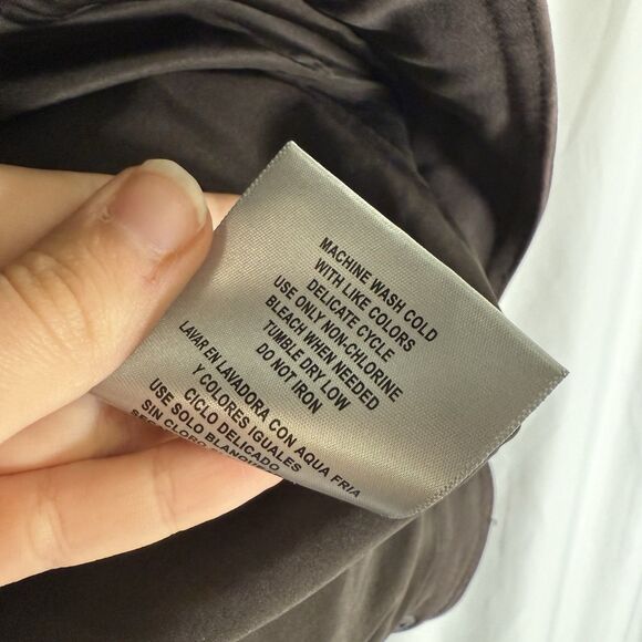 Levis Jacket Women's Medium Brown Pockets Zip Snap Red Tab Long Sleeve - Picture 7 of 12